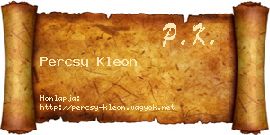 Percsy Kleon névjegykártya